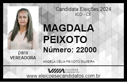 Candidato MAGDALA PEIXOTO 2024 - ICÓ - Eleições