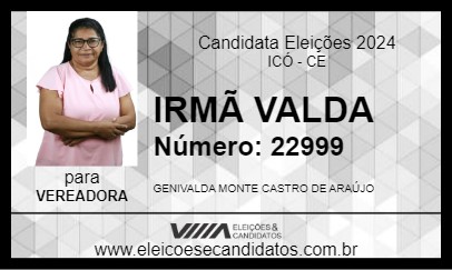 Candidato IRMÃ VALDA 2024 - ICÓ - Eleições