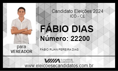 Candidato FÁBIO DIAS 2024 - ICÓ - Eleições