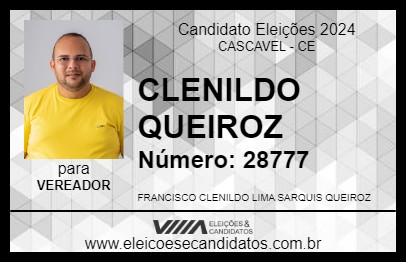 Candidato CLENILDO QUEIROZ 2024 - CASCAVEL - Eleições