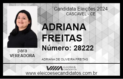 Candidato ADRIANA FREITAS 2024 - CASCAVEL - Eleições