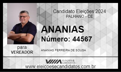 Candidato ANANIAS 2024 - PALHANO - Eleições