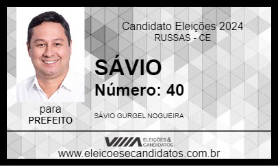 Candidato SÁVIO 2024 - RUSSAS - Eleições