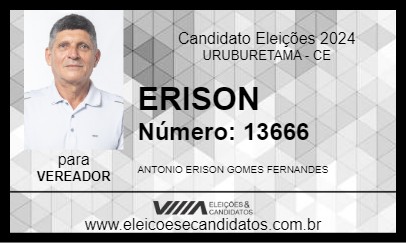 Candidato ERISON 2024 - URUBURETAMA - Eleições