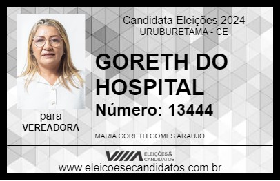 Candidato GORETH DO HOSPITAL 2024 - URUBURETAMA - Eleições