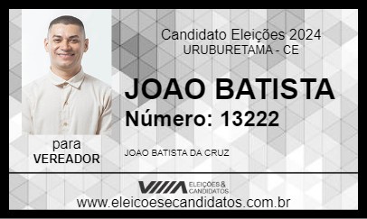 Candidato JOAO BATISTA 2024 - URUBURETAMA - Eleições