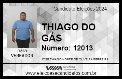 Candidato THIAGO DO GÁS 2024 - CAUCAIA - Eleições