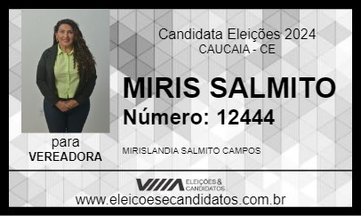 Candidato MIRIS SALMITO 2024 - CAUCAIA - Eleições