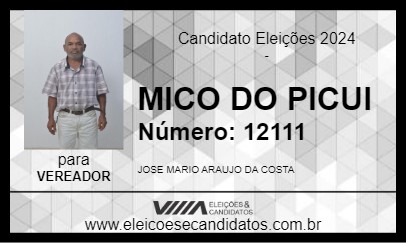 Candidato MICO DO PICUI 2024 - CAUCAIA - Eleições