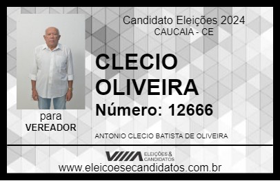 Candidato CLECIO OLIVEIRA 2024 - CAUCAIA - Eleições