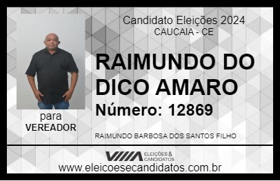 Candidato RAIMUNDO DO DICO AMARO 2024 - CAUCAIA - Eleições