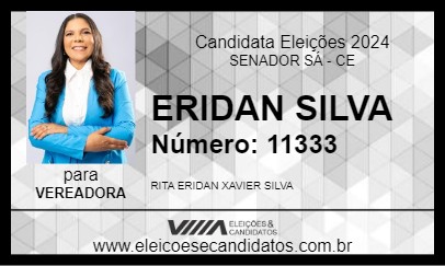 Candidato ERIDAN SILVA 2024 - SENADOR SÁ - Eleições