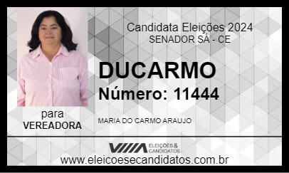 Candidato DUCARMO 2024 - SENADOR SÁ - Eleições