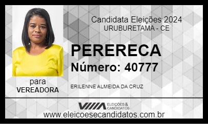 Candidato PERERECA 2024 - URUBURETAMA - Eleições