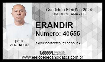 Candidato ERANDIR 2024 - URUBURETAMA - Eleições