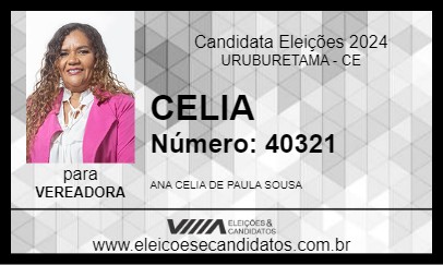 Candidato CELIA 2024 - URUBURETAMA - Eleições