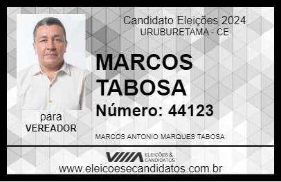 Candidato MARCOS TABOSA 2024 - URUBURETAMA - Eleições