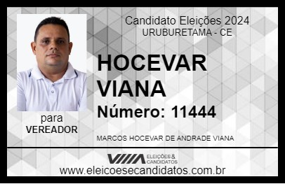 Candidato HOCEVAR VIANA 2024 - URUBURETAMA - Eleições