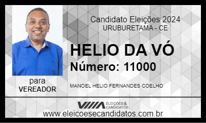 Candidato HELIO DA VÓ 2024 - URUBURETAMA - Eleições