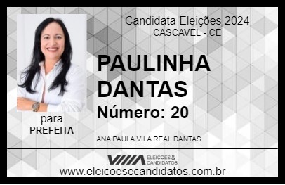 Candidato PAULINHA DANTAS 2024 - CASCAVEL - Eleições