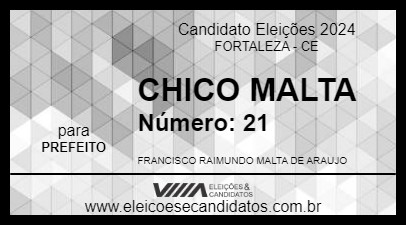 Candidato CHICO MALTA 2024 - FORTALEZA - Eleições