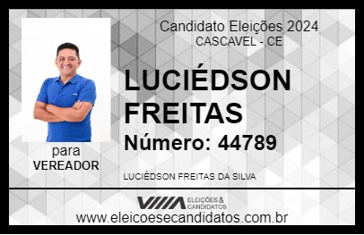 Candidato LUCIÉDSON FREITAS 2024 - CASCAVEL - Eleições