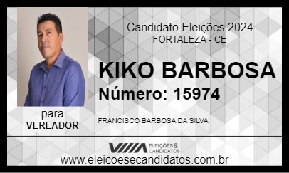 Candidato KICO BARBOSA 2024 - FORTALEZA - Eleições