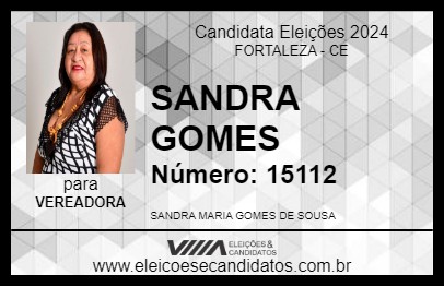 Candidato SANDRA GOMES 2024 - FORTALEZA - Eleições