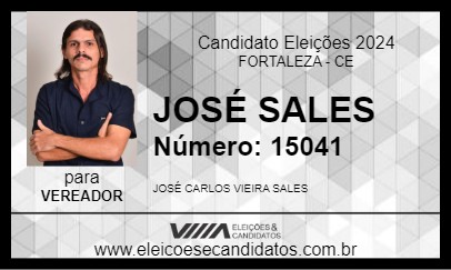 Candidato JOSÉ SALES 2024 - FORTALEZA - Eleições