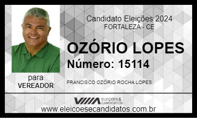 Candidato OZÓRIO LOPES 2024 - FORTALEZA - Eleições