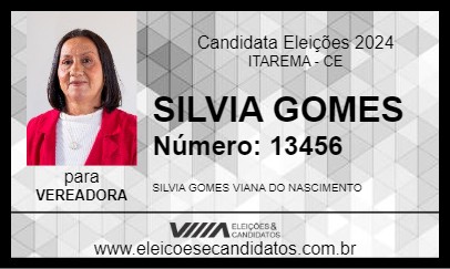 Candidato SILVIA GOMES 2024 - ITAREMA - Eleições