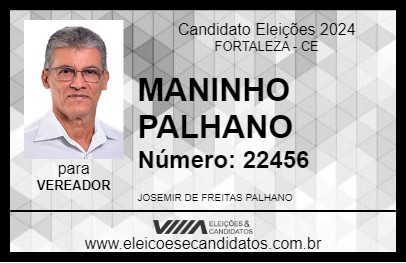 Candidato MANINHO PALHANO 2024 - FORTALEZA - Eleições