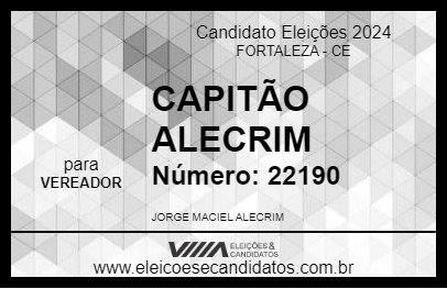 Candidato CAPITÃO ALECRIM 2024 - FORTALEZA - Eleições