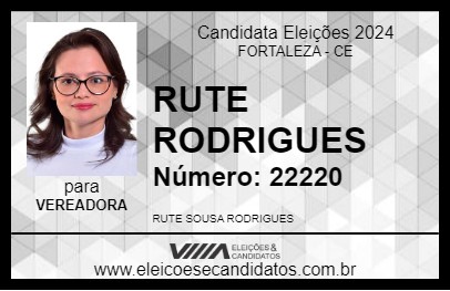 Candidato RUTE RODRIGUES 2024 - FORTALEZA - Eleições