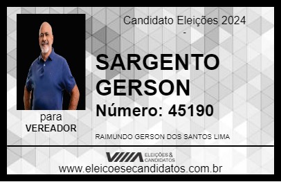 Candidato SARGENTO GERSON 2024 - FORTALEZA - Eleições