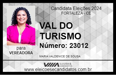 Candidato VAL DO TURISMO 2024 - FORTALEZA - Eleições