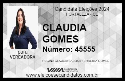 Candidato CLAUDIA GOMES 2024 - FORTALEZA - Eleições