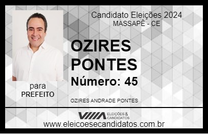 Candidato OZIRES 2024 - MASSAPÊ - Eleições