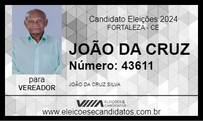 Candidato JOÃO DA CRUZ 2024 - FORTALEZA - Eleições