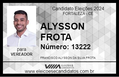 Candidato ALYSSON FROTA 2024 - FORTALEZA - Eleições