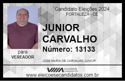 Candidato JUNIOR CARVALHO 2024 - FORTALEZA - Eleições