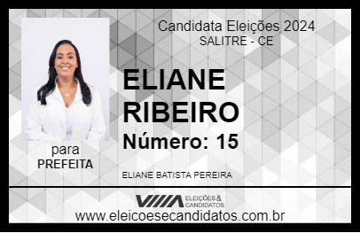 Candidato ELIANE RIBEIRO 2024 - SALITRE - Eleições