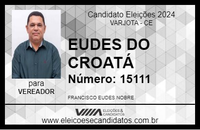 Candidato EUDES DO CROATÁ 2024 - VARJOTA - Eleições