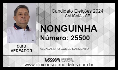 Candidato NONGUINHA 2024 - CAUCAIA - Eleições