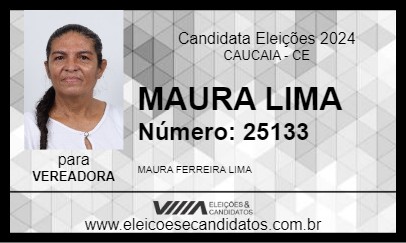 Candidato MAURA LIMA 2024 - CAUCAIA - Eleições