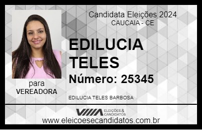 Candidato EDILUCIA TELES 2024 - CAUCAIA - Eleições