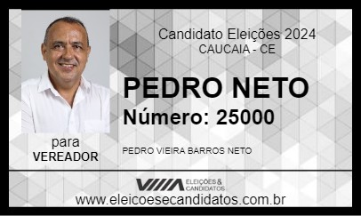 Candidato PEDRO NETO 2024 - CAUCAIA - Eleições