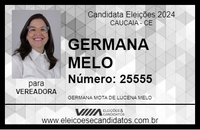 Candidato GERMANA MELO 2024 - CAUCAIA - Eleições