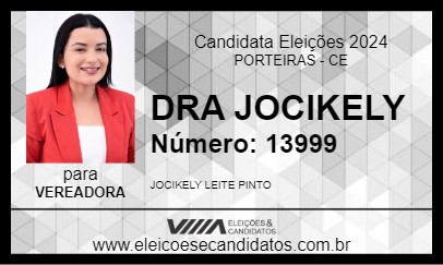 Candidato DRA JOCIKELY 2024 - PORTEIRAS - Eleições