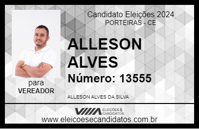 Candidato ALLESON ALVES 2024 - PORTEIRAS - Eleições